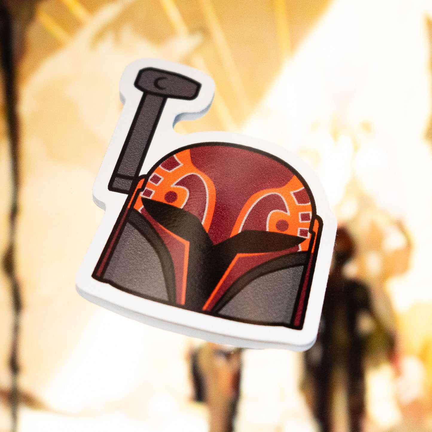 Artistic Armoured Rebel Helmet Sticker