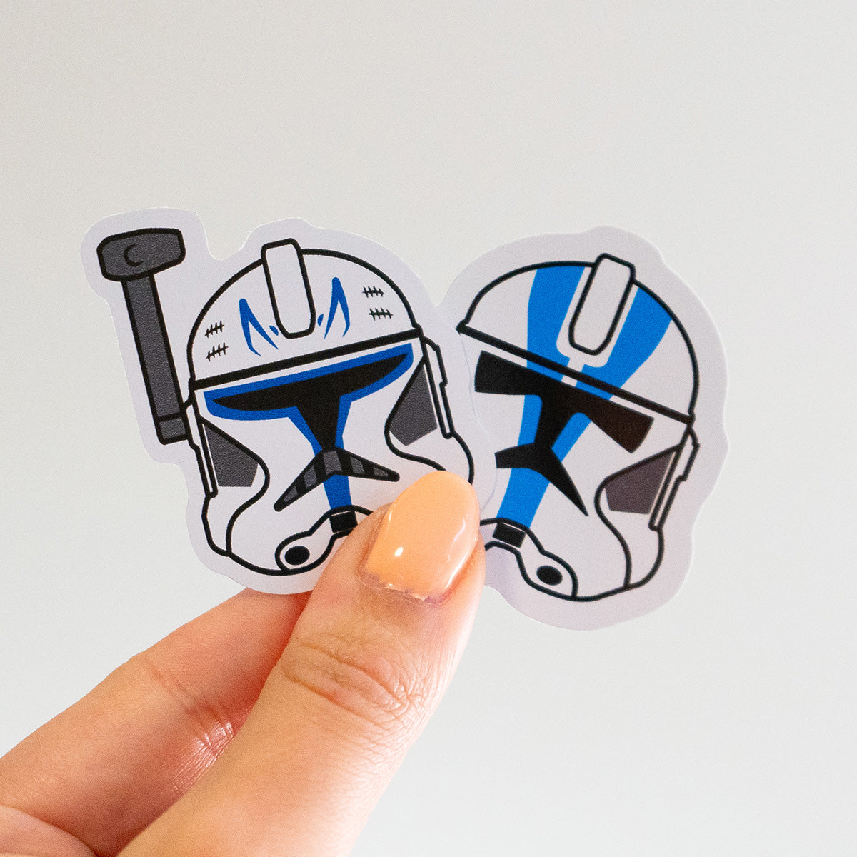 Blue Captain Helmet Sticker