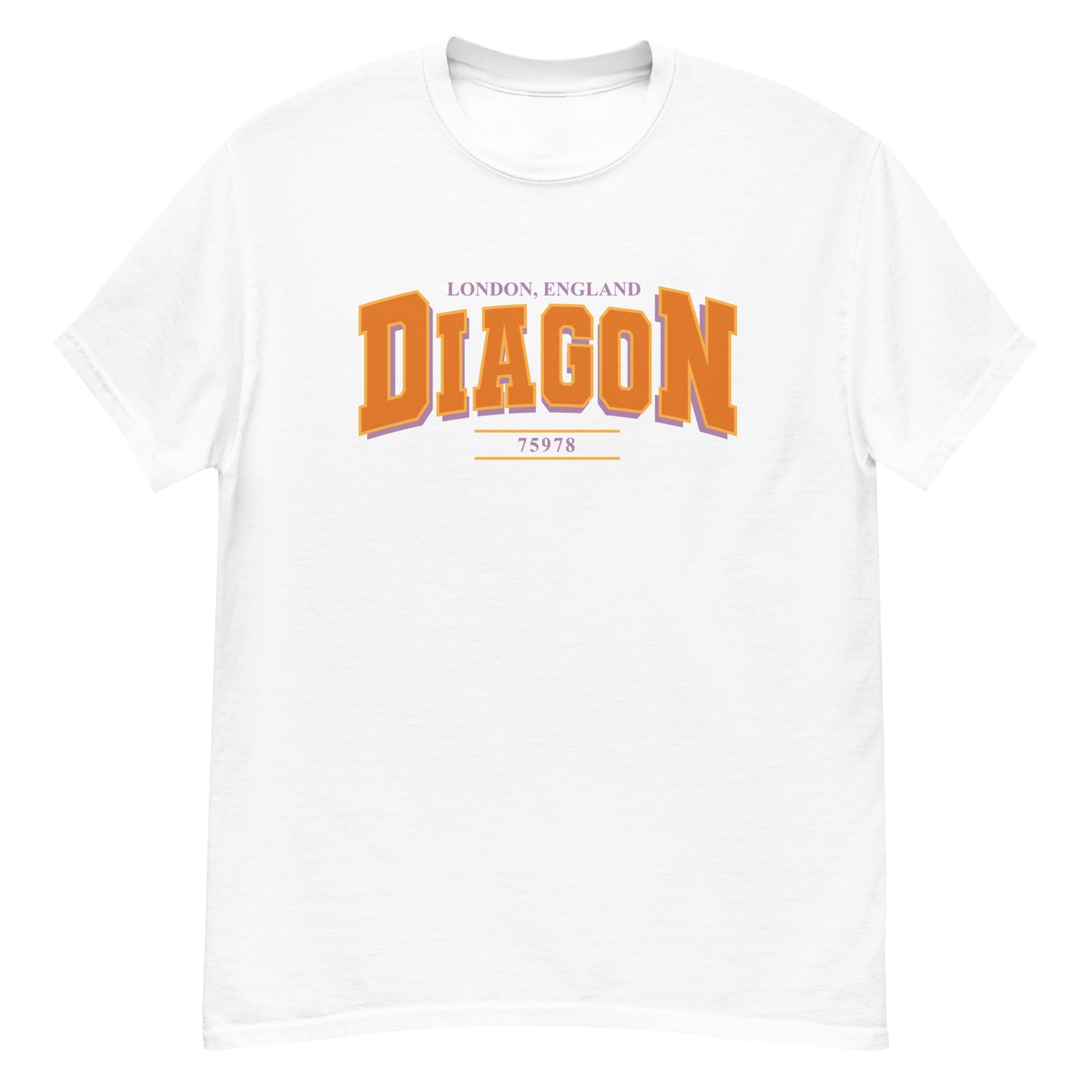 Diagon Varsity Style Classic Tee (Orange)