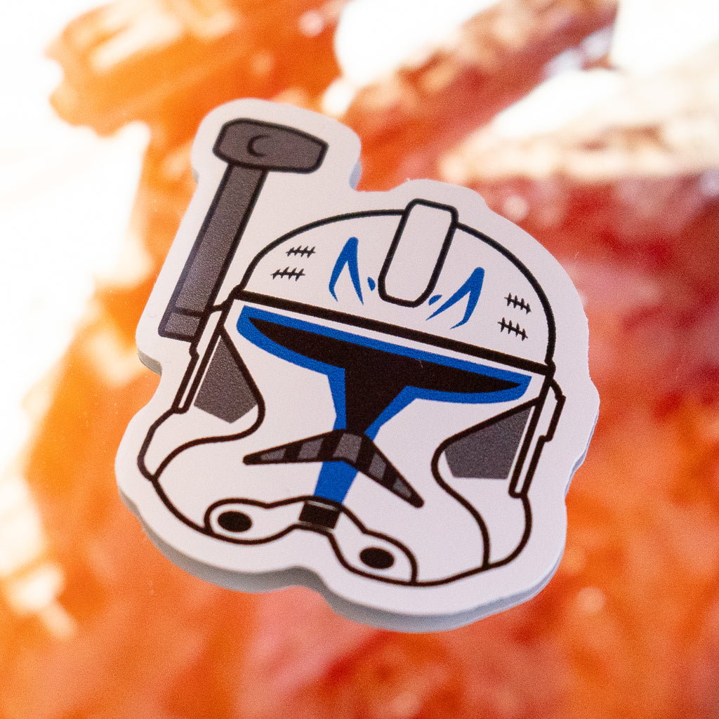Blue Captain Helmet Sticker