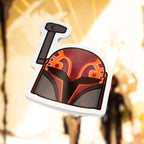 Artistic Armoured Rebel Helmet Sticker