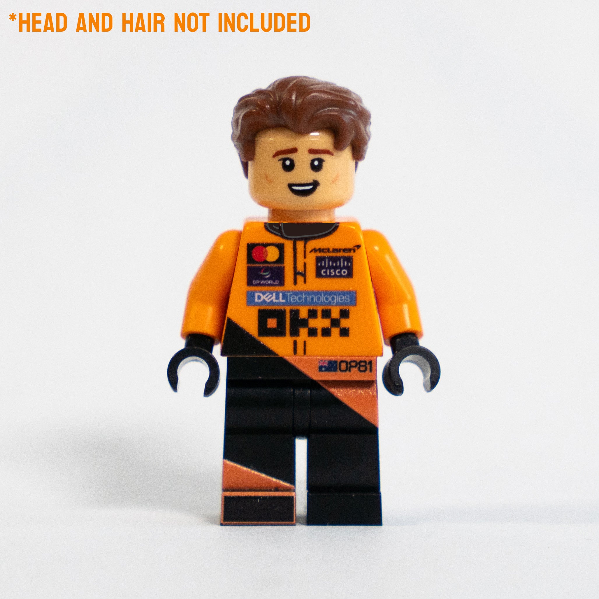 LEGO® Formula 1 Mclaren Race Suit Minifig Upgrade Kit