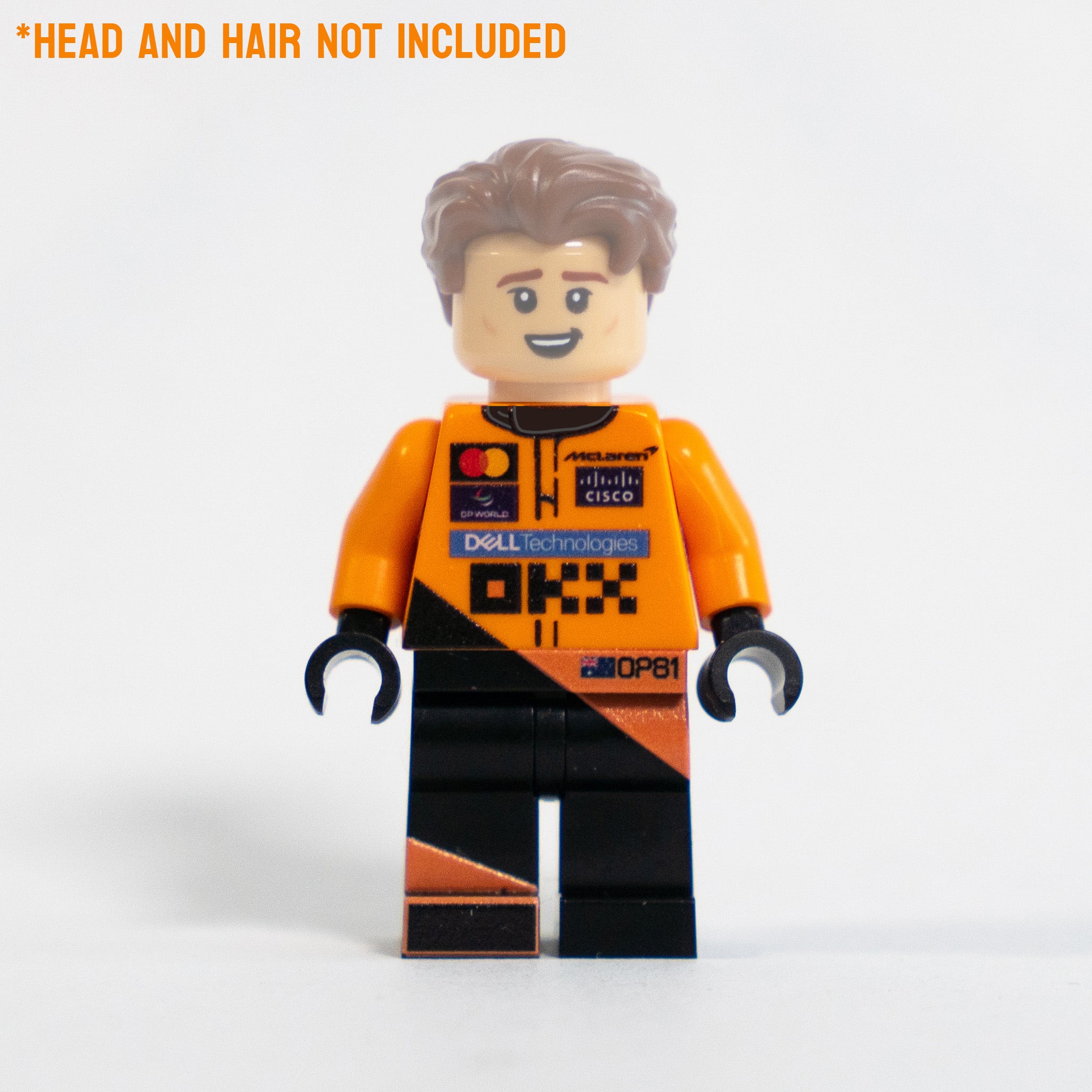LEGO® Formula 1 Mclaren Race Suit Minifig Upgrade Kit
